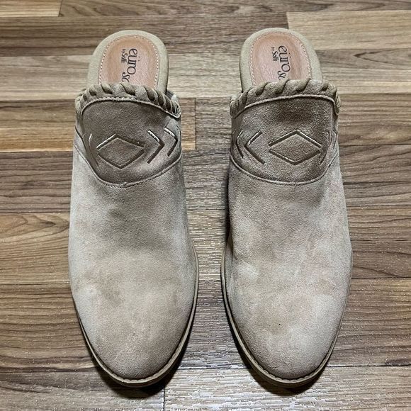 Eurosoft by Sofft Women's Sandy Mule‎ Shoe Mist Grey Suede Size 10M - Picture 3 of 11